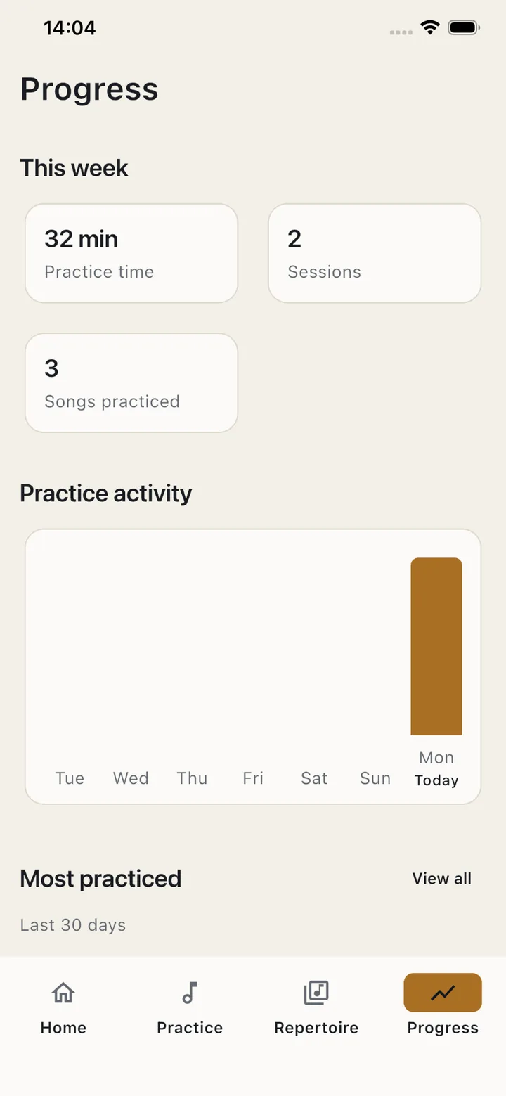 Jamsic Progress screen