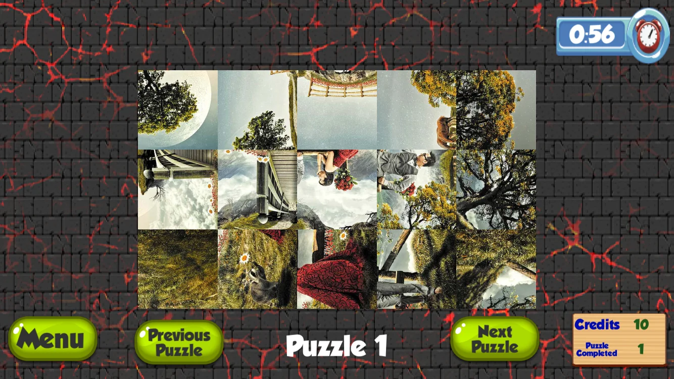 Puzzle mini-game screenshot from Panda's Adventure