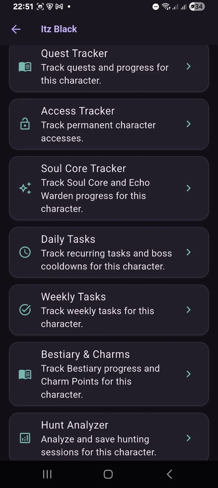 Tibia Beacon character tools